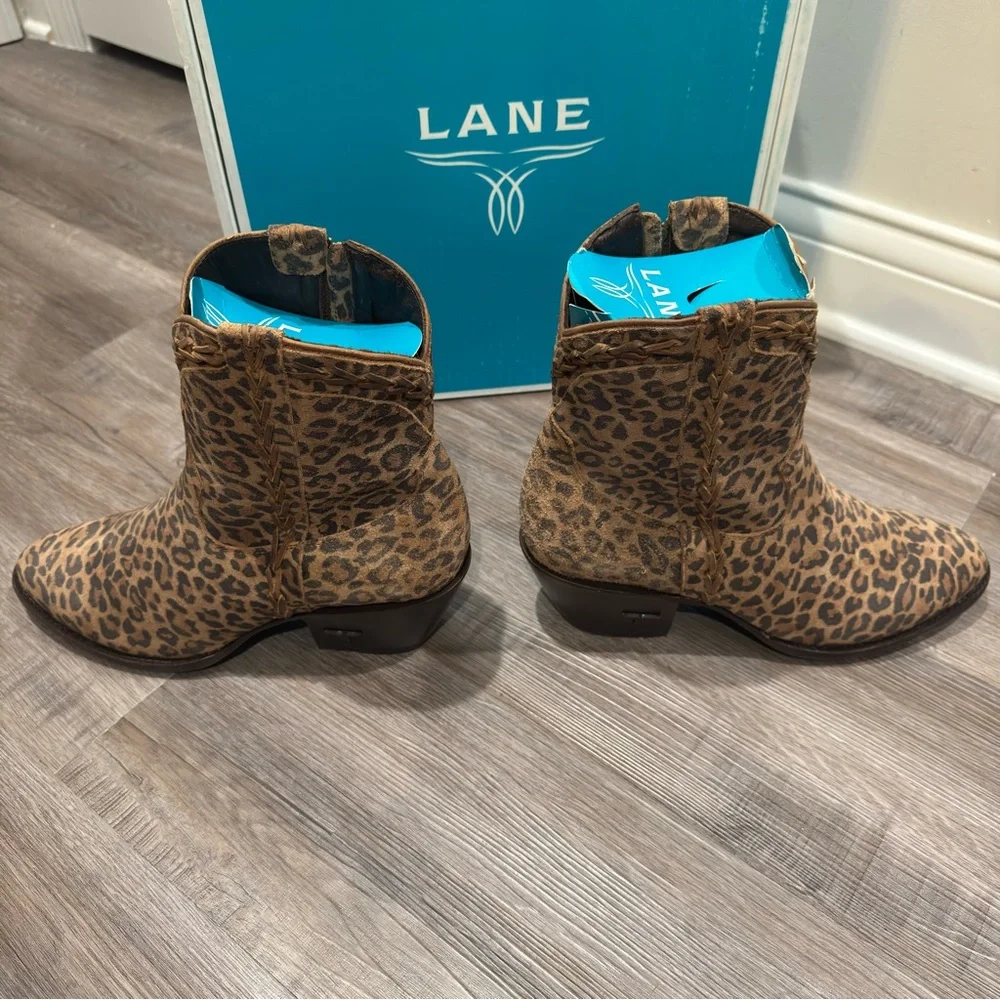 Lane Everyday Emma Leopard Suede Bootie Boots